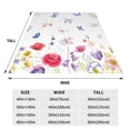 thumbnail image 3 of Fuzoiu Meadow flowers with butterfly Print Ultra-Soft Micro Fleece Blanket,All Seasons Flannel Throw, Lightweight Blanket for Bed, Sofa, Couch, Movie Night, Camping, and Travel-40"x30", 3 of 7