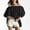 Black, variant on Musuos Women Summer Off Shoulder Mini Dress Puff Sleeve Solid Color/Dot Pattern Loose Dress