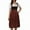 Brown, variant on German Oktoberfest Women's Classic Solid Color Half Apron With Ties For Party Dress Bavarian Style