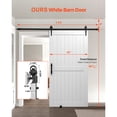 thumbnail image 2 of KFFKFF Sliding Barn Door, 42 x 84 inch, High-Strength MDF Panel, Barn Door with Hardware Kit, Water-Proof PVC Surface, Easy to Install, 2 of 9