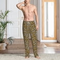 thumbnail image 2 of Gukieu Leopard Print Men's Home Trousers, Elastic Drawstring Home Pajamas Clothing Suitable for Adult Men-X-Large, 2 of 6