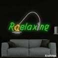 thumbnail image 3 of Craftnamesign Relaxing LED Neon Sign, Fishing Club Decor, Fish Shop Decor, 3 of 4