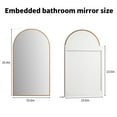 thumbnail image 3 of Arched Medicine Cabinet with Mirror,20x36 in Recessed Medicine Cabinet Mirror with Storage for Bathroom, 3 of 7