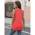 thumbnail image 5 of Tank Top Women Casual Soft Summer V Neck Sleeveless Tops Outfits Clothes, 5 of 6