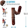 thumbnail image 2 of Correa para guitarra, Strap o Tahali para guitarra acústica, bajo eléctrico, guitarra eléctrica Kidam Cinturón seguridad nylon café, 2 of 3