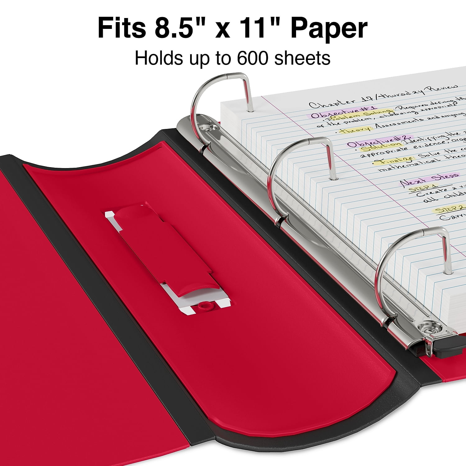 Staples 3" 3-Ring Better Binder Red 2/Pack ST55893-CCVS