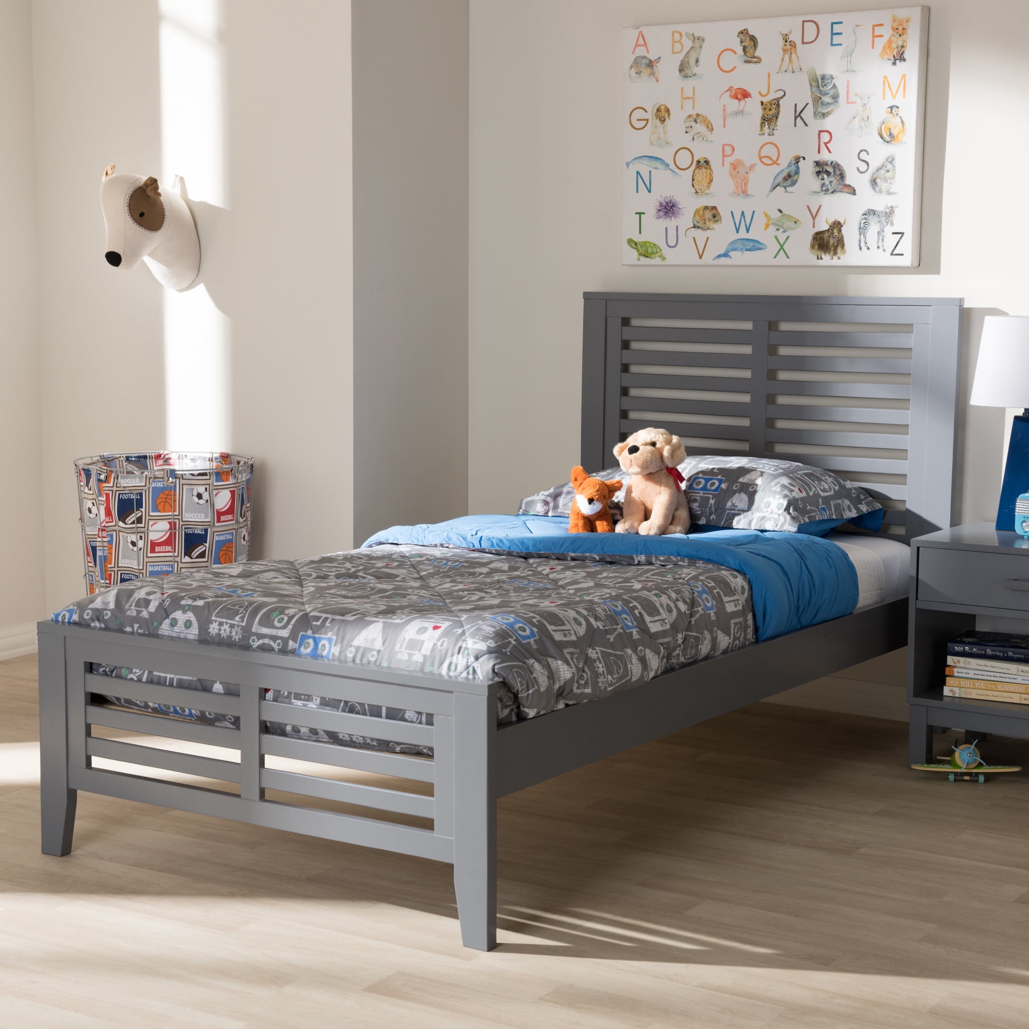 Baxton Studio Sedona Modern Classic Mission Style Wood Platform Bed, Twin, Multiple Finishes