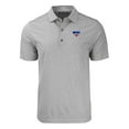 thumbnail image 2 of Men's Cutter & Buck  Heather Gray SMU Mustangs Forge Eco Heathered Stripe Stretch Recycled Polo, 2 of 3