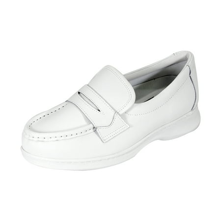 

24 HOUR COMFORT Annie Wide Width Professional Sleek Shoe WHITE 9.5
