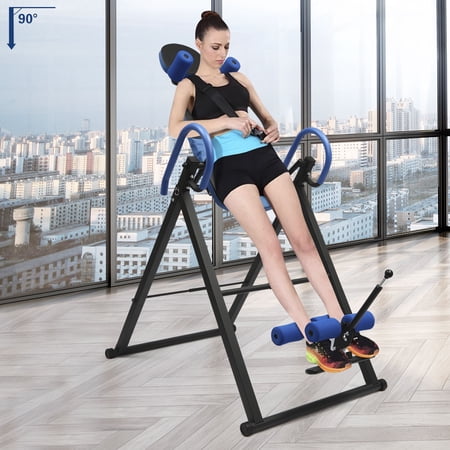 Adjustable Inversion Table for Back Pain Relief 330lbs Capacity Folding Design