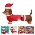 thumbnail image 3 of EIGTHTAIL 1Pc Inflatable Dachshund Model Christmas Party Prop Xmas Adornment (US Plug), 3 of 6