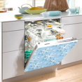 thumbnail image 2 of Yayeee Magnetic Dishwasher Cover for The Front Decoration Home Kitchen Machine Sticker Protector, Blue Snowflake, 2 of 6
