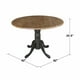 International Concepts 42 in. Round Dual Drop Leaf 29.5 in. H Pedestal