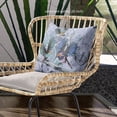 thumbnail image 2 of Amrita Sen Designs CAPL708BrCDS-ZP-26x26 26 x 26 in. Flying Birds Broadcloth Indoor & Outdoor Zippered Pillow - Blue, Pink & Grey, 2 of 5