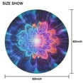 thumbnail image 6 of Colorful Tie Dye Burst Flower Pattern Round Tablecloth 60"x60",Wrinkle Wipeable Table Cloth for Kitchen Dining Room Picnic Patio Party, 6 of 6