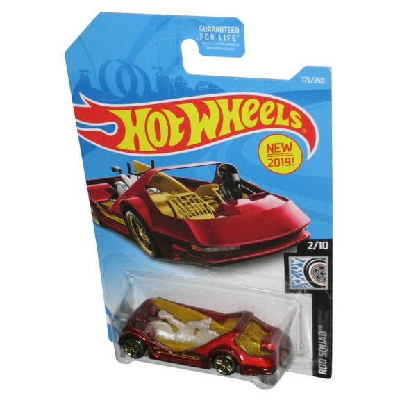 Hot Wheels Rod Squad 2/10 (2019) Red Deora III Toy Car 175/250