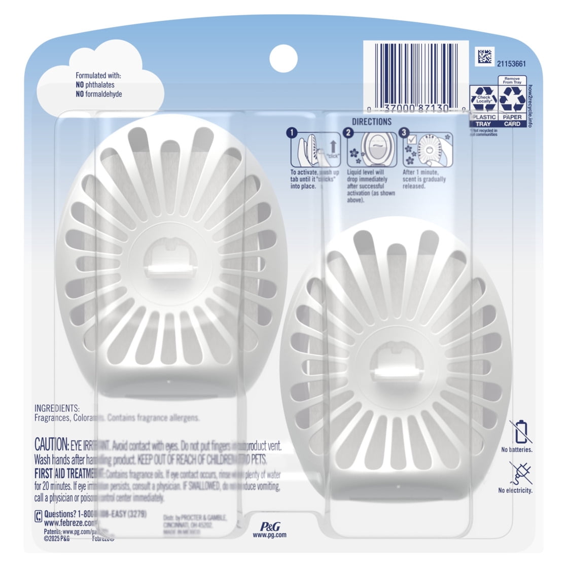 (3 pack) Febreze Bathroom Air Freshener, Gain Moonlight Breeze Scent, 2 Count, Odor-Fighting