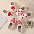 thumbnail image 5 of Daznico Couples Slippers Men Women Winter Plush House Shoes with Love Print Thick Sole Cozy Warm Non- Indoor,Size:6.5, 5 of 9