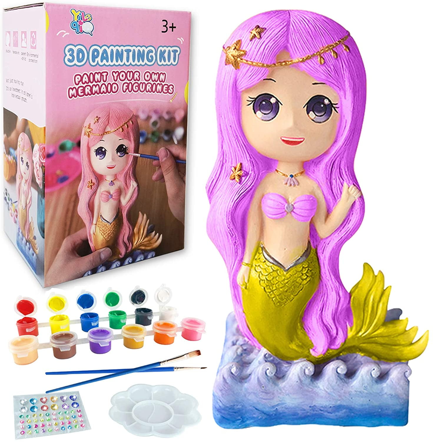 Paint Your Own Mermaid Painting Kit, Mermaid Toys Paint Mermaid Crafts