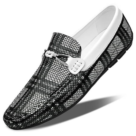 

Men‘s Leather Snakeskin Bit Loafers Grey Autumn/Winter