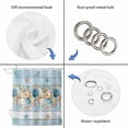 thumbnail image 4 of Blue Beach Coastal Shower Curtain, Waterproof Shower Curtains for Bathroom, Nautical Shell Starfish Coral Summer Washable Fabric Bathtub Curtain Set Bath Decor with 12 Hooks Standard 72"x72", 4 of 8