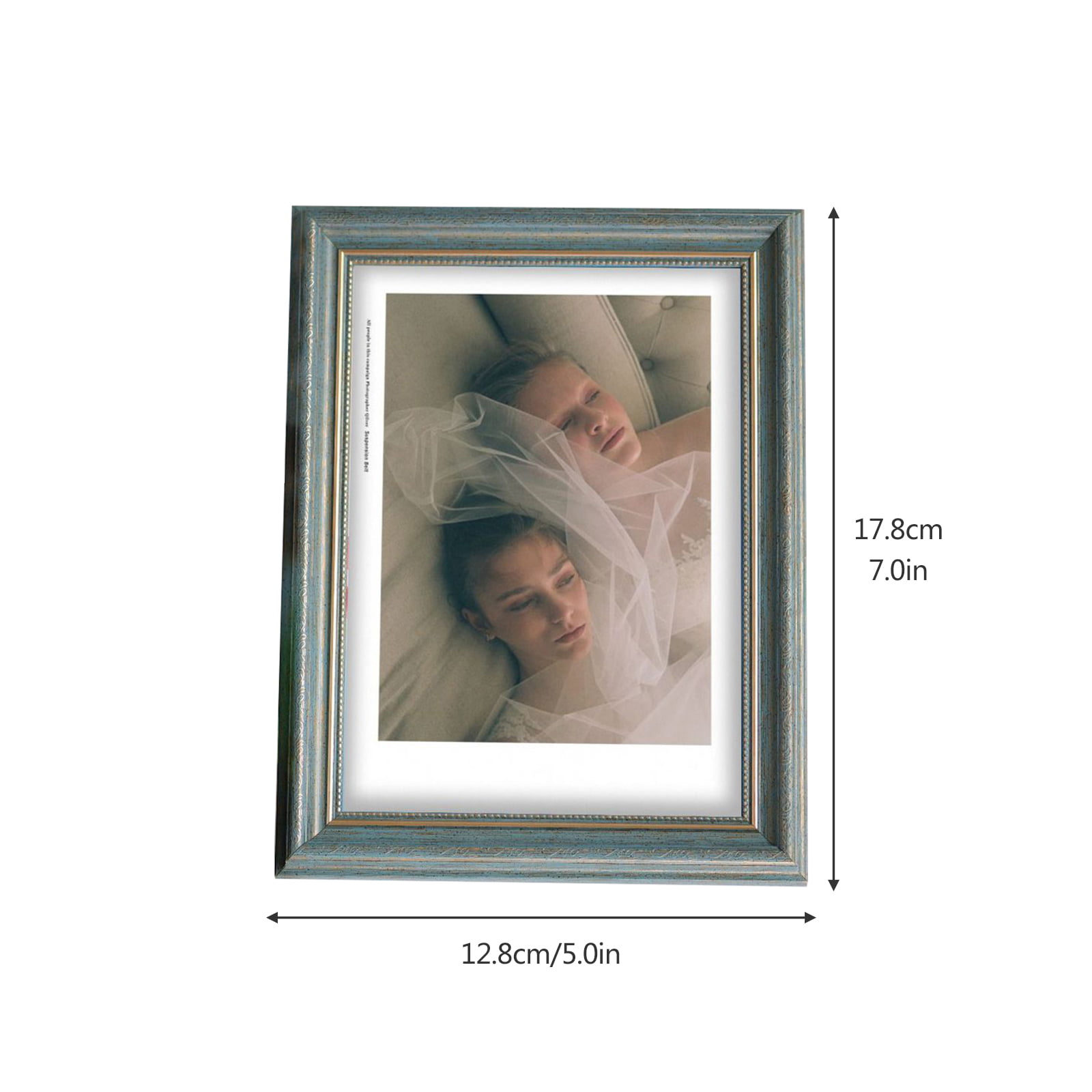 3.5x5 inch Picture Frame Made of Solid Wood High Definition Glass for Table Top Display and Wall Mounting Photo Frame Brown 