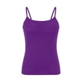 thumbnail image 3 of GZWYHT Satin Camisole Top For Women,Summer Women Tanks Tops Crew Neck Satin Tank Top Silk Camisole Womens Camisole Tank Tops Form Fitting Scoop Neck Basic Cami Shirts Purple 6XL, 3 of 5