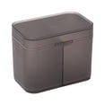 thumbnail image 2 of Naierhg Cotton Pads Organizer Multi-purpose Dust-proof Transparent Visible Desk Independent Double-Compartment Storage Box for Bathroom, 2 of 8