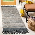 thumbnail image 2 of SAFAVIEH Vintage Leather Aaron Stripe Fringed Runner Rug, Dark Grey/Multi, 2'3" x 9', 2 of 10