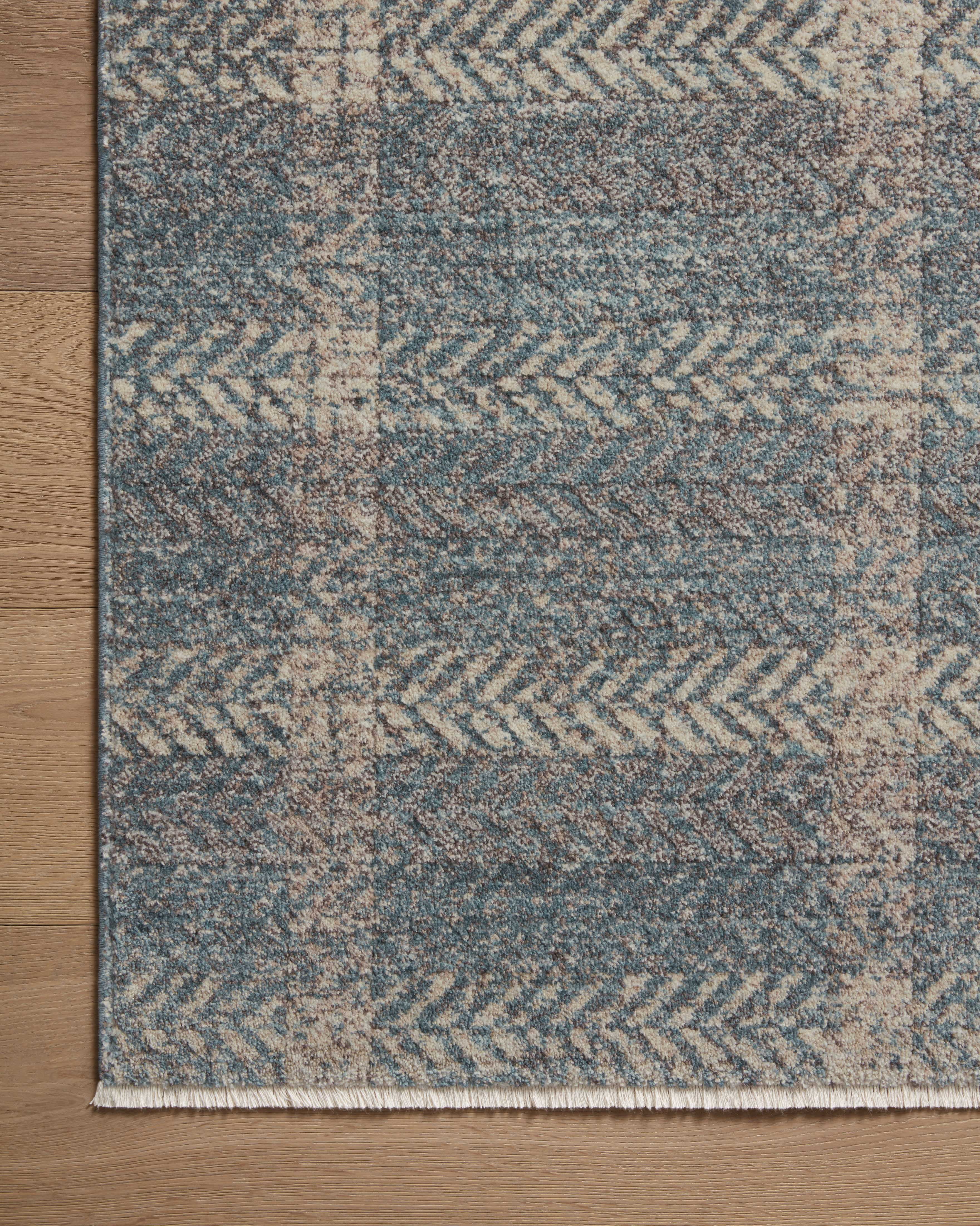 Angela Rose x Loloi Ember Blue / Beige 3'-6" x 5'-6" Accent Rug