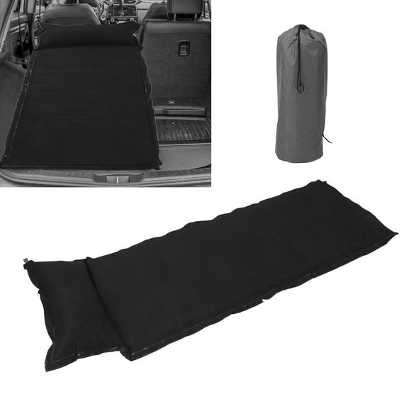 Car Camping Air Mattress, Stylish Black Car Inflatable Bed SUV Trunk Air Mattress Soft Touch Dependable Load Bearing for Long Journeys