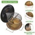thumbnail image 5 of Samhe Bird Feeder for Outdoor, Metal Hanging Wild Bird Feeder with 9.8" Roof, 4.5 lbs Large Capacity, 5 of 8