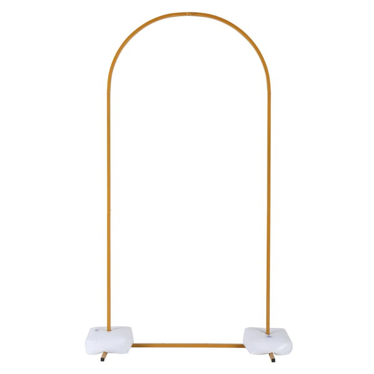 100x200cm Wedding Iron Arch - Golden Yellow Finish, Rustproof, Easy Install, with Water Bag & Floor Nails​