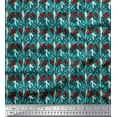 thumbnail image 1 of Soimoi Polyester Crepe Fabric Leaves & Floral Block Print Fabric by Yard 42 Inch Wide, 1 of 3
