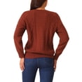 thumbnail image 3 of INSPIRE CHIC Women's V Neck Long Sleeve Sweater Casual Loose Chunky Warm Pullover Sweater Top, 3 of 4