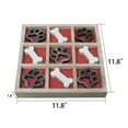thumbnail image 4 of Parisloft Dog Themed Wood Tic Tac Toe Board Game Wood Tabletop Decor,  Decorative Cofee Tabletop Game - 11.75 x 11.75 Inch, 4 of 10