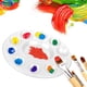 thumbnail image 2 of 15 piezas de paletas de bandejas de pintura redondas de plástico para manualidades con acuarela, óleo y acrílico, paletas de pintura artística DIY, color blanco (15 piezas), 2 of 4