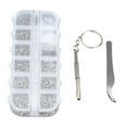 thumbnail image 3 of Repair Glasses Repair Kit Eyeglass Screws Set with Nut Screwdriver Tweezer for Cellphone Tablet Watch Clock Glasses, 3 of 7