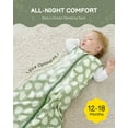 thumbnail image 3 of Baby Sleep Sack 12-18 Months, 100% Organic Cotton Wearable Blanket for Babies, 2-Way Zipper TOG 0.5 Lightweight Breathable Baby Sleeping Bag, 4 Sizes-L Leaf＆Green, 3 of 7