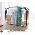 thumbnail image 5 of Portable Cosmetic Makeup Bag, TSA Approved Clear Cosmetics Bag, Vinyl Plastic Organizer Case for Travel Business, 4PCS Transparent Large Size, 5 of 5