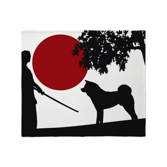 CafePress - Akita Samurai Throw Blanket - Soft Fleece Throw Blanket, 50"x60" for All Ages