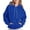 Dark Blue, variant on ShomPort Womens Hooded Sweatshirt Long Sleeve Pullover Oversized Drawstring Causal Office Outwear with Pockets