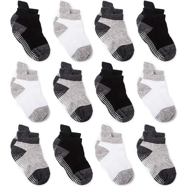 Zaples Calcetines tobilleros antideslizantes para bebés con suelas antideslizantes para bebés, niños pequeños, niños y niñas
