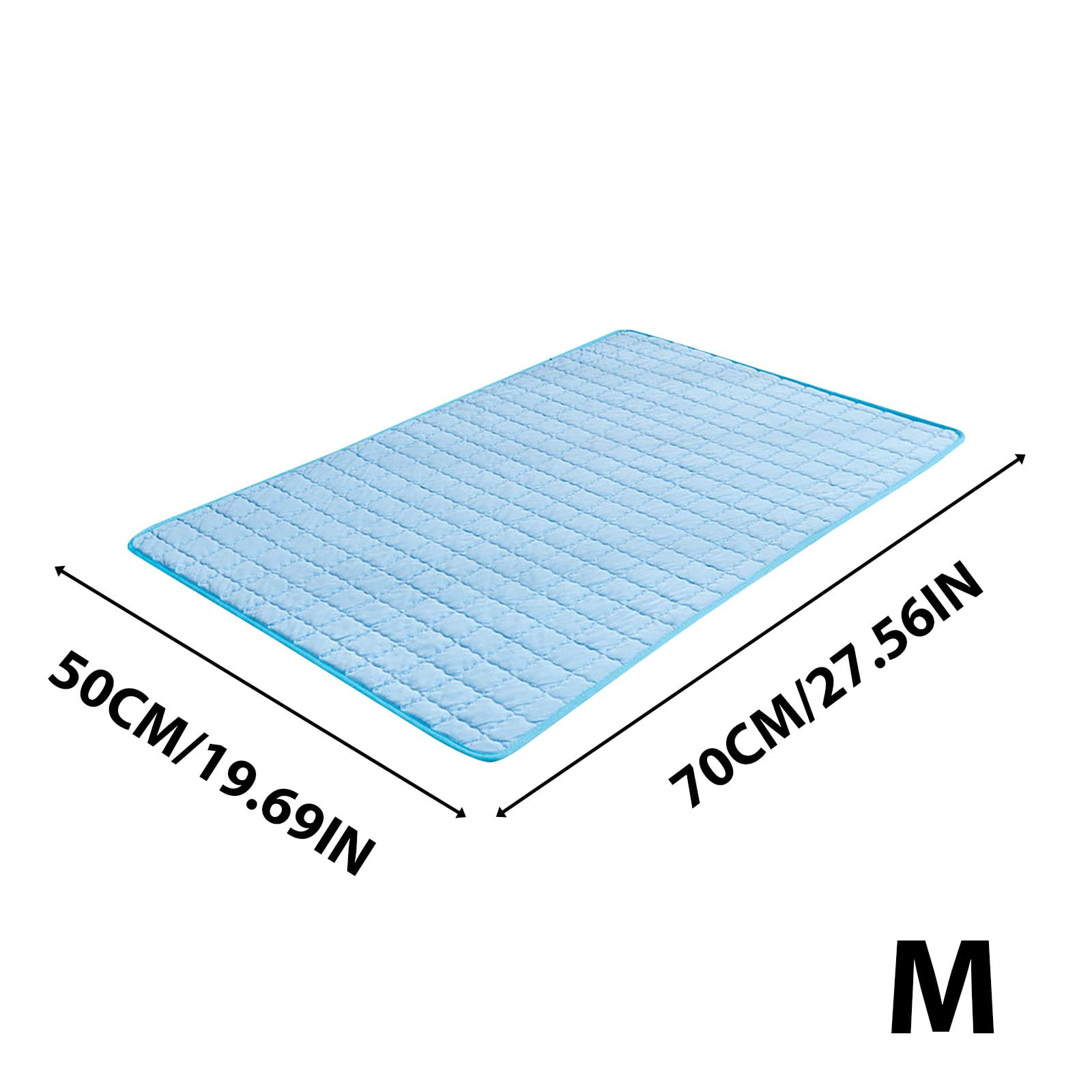Hxlamzoo 2025 Upgraded Dog Cooling Mat 70x50cm - Ice Silk Pet Pad with Non-Slip Base, Eco-Friendly & Machine Washable for Summer Comfort
