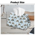 thumbnail image 7 of COEQINE PU Leather Tissue Holder Dispenser Rectangular Facial Tissue Holder Decorative Accessories 7.95X4.92X4.52 Inch for Office Desk Vanity Countertop Nightstand, Sea Turtle Coral Blue, 2 PCS, 7 of 7