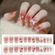 thumbnail image 1 of 24 Uds. De uñas postizas de diamante dorado brillante, diseño de mariposa francesa, puntas de uñas acrílicas de cubierta completa usable para niñas Tan Jianjun  unisex, 1 of 2