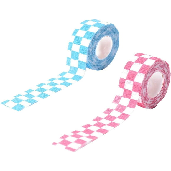 Comfortable and soft 2-pack finger tape self-adhesive bandage roll elastic bandage writing finger wrap protective tape suitable for fingers wrist ankle sports red blue simple modern