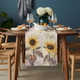 thumbnail image 2 of Sunflower Table Runner - 48 Inch Long, Kitchen Dining Table Runner Dresser Scarves, Yellow Summer Botanical Farmhouse Flower Farmhouse Decor for Coffee Tables Wedding Party Banquet, 2 of 8