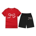 thumbnail image 1 of Swaddling Set Baby Boy Fall Clothes 3-6 Months Children's Short Sleeve Candy Color Comfortable Children's Round Neck T Shirt, 1 of 4