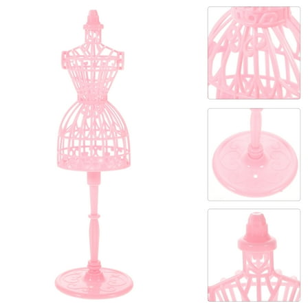 TEHAUX Pink Miniature Mannequin for Display Made of Plastic Perfect for Doll House Decoration 6 Pieces